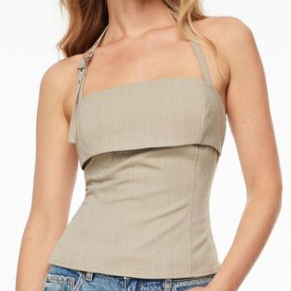 Pinstripe Halter Top - Picture 4 of 4